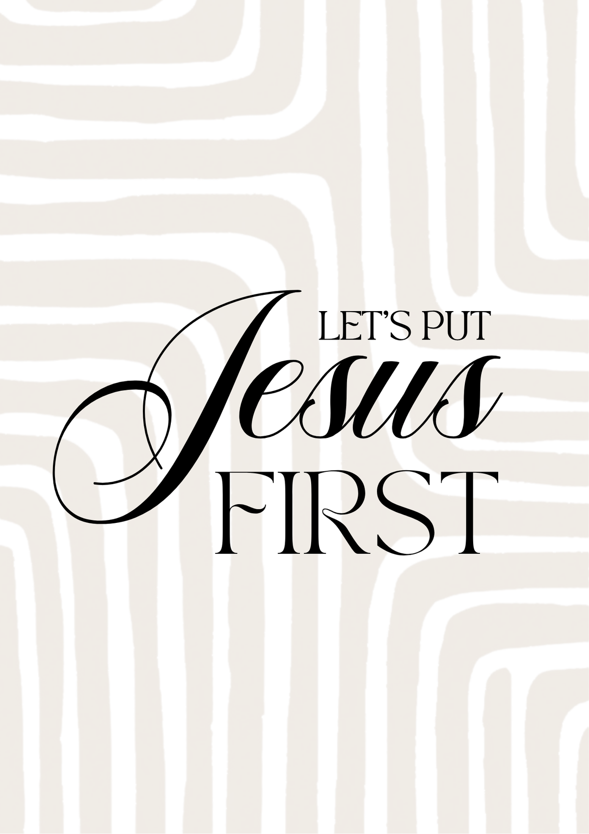 Affiche JESUS FIRST